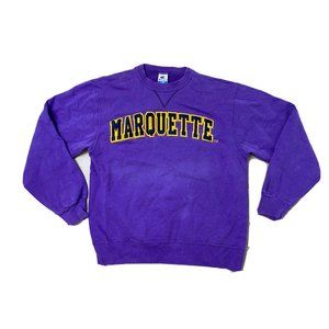 Men’s Vintage Champion Sweatshirt Crewneck Marquette Purple Size Large